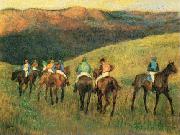 Edgar Degas Racehorses in Landscape France oil painting reproduction